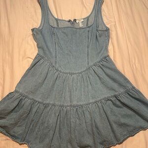 Blue Denim Sleeveless Dress